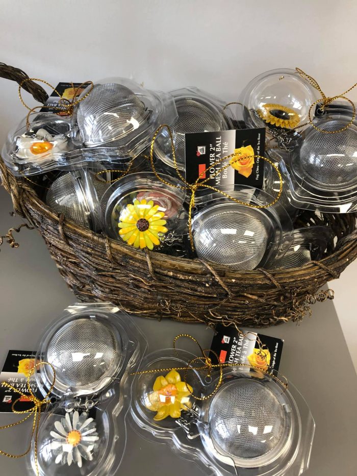 Tea Ball with Flower Charm